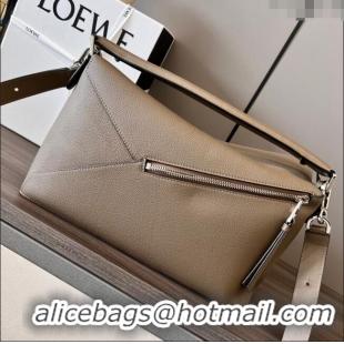 Promotional Loewe Large Puzzle Bag in Grained Calfskin L2107 Beige 2024