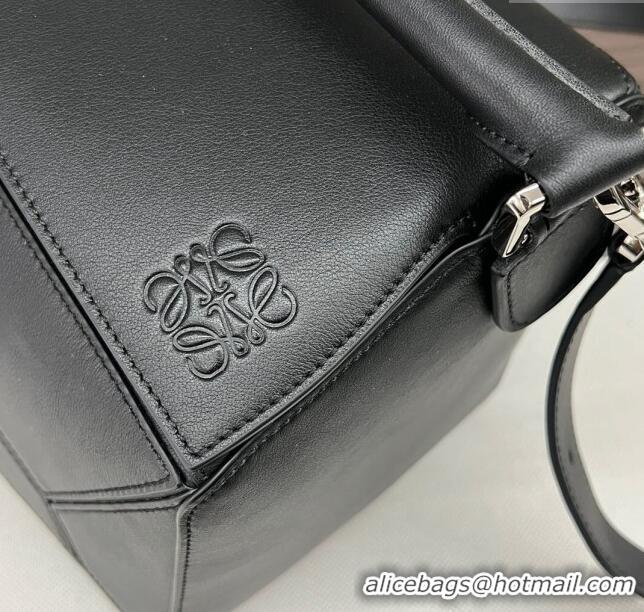 Most Popular Loewe Large Puzzle Bag in Smooth Calfskin L2107 Black 2024