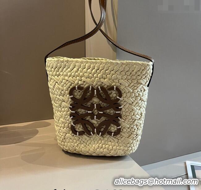 Promotional Loewe Straw Mini Bucket bag 040201 Beige 2024