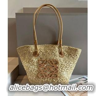 Promotional Loewe Raffia Straw Small Anagram Basket Bag 0402 Khaki 2024