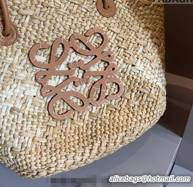 Promotional Loewe Raffia Straw Small Anagram Basket Bag 0402 Khaki 2024