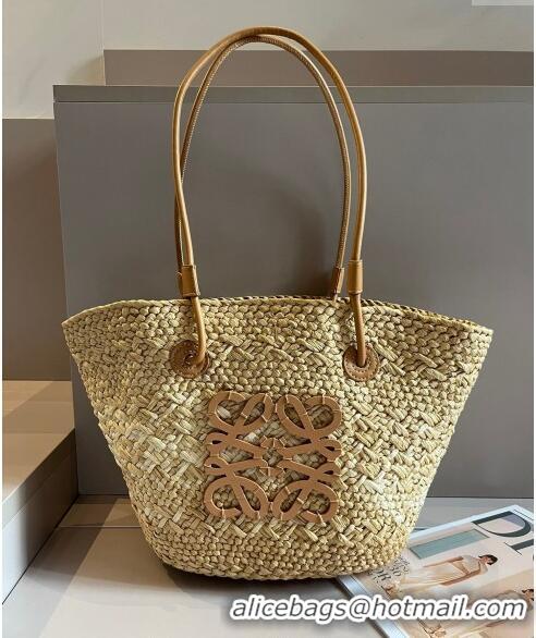 Promotional Loewe Raffia Straw Small Anagram Basket Bag 0402 Khaki 2024