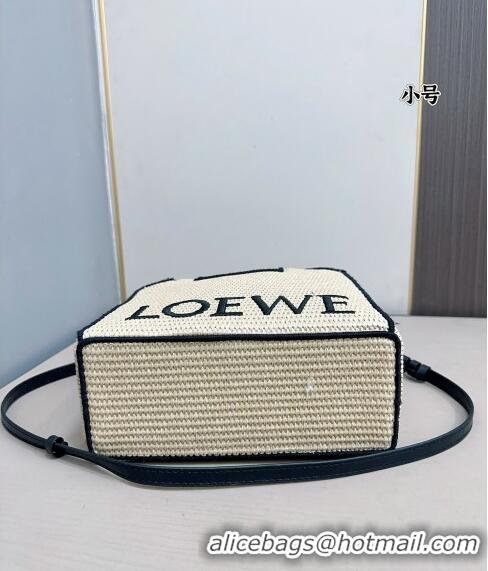 Reasonable Price Loewe Small/Medium LOEWE Front Tote Bag in Raffia Straw 0402 Beige/Black 2024