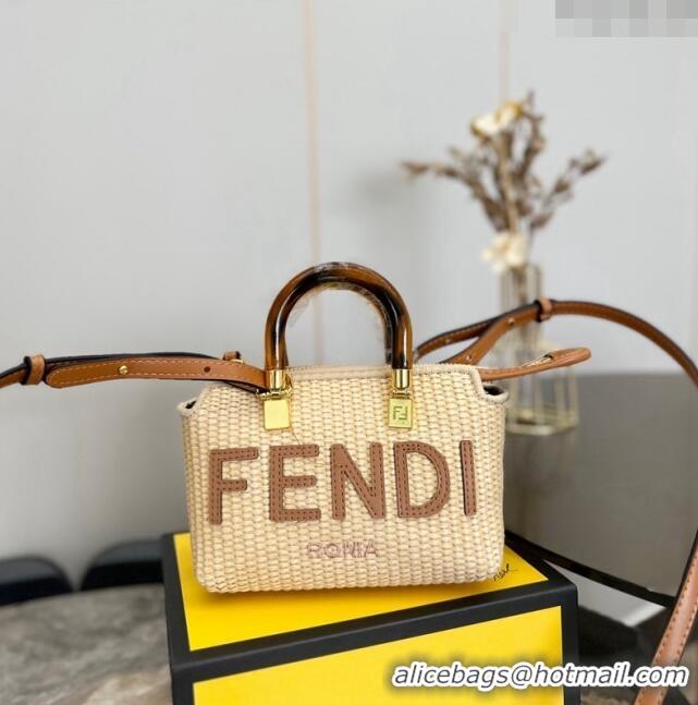 Pretty Style Fendi Straw By The Way Boston Mini Bag F0402 2024