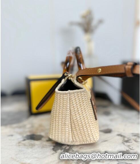 Pretty Style Fendi Straw By The Way Boston Mini Bag F0402 2024