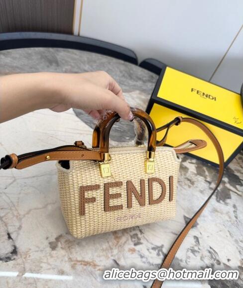 Pretty Style Fendi Straw By The Way Boston Mini Bag F0402 2024