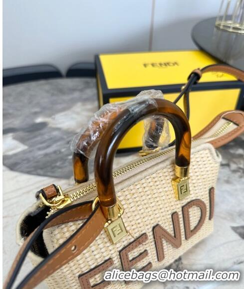 Pretty Style Fendi Straw By The Way Boston Mini Bag F0402 2024