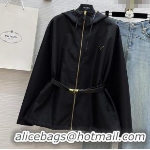 Reasonable Price Prada Nylon Jacket P032706 Black 2024