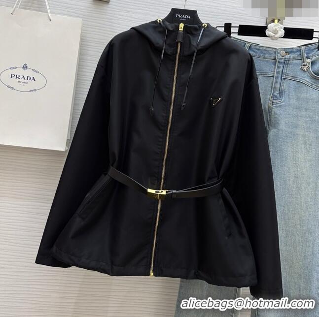 Reasonable Price Prada Nylon Jacket P032706 Black 2024