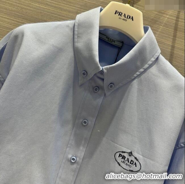 Top Quality Prada Shirt CH032720 Blue 2024