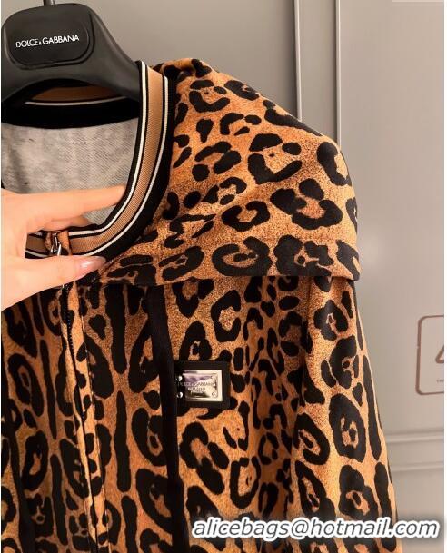 ​Best Price Dolce & Gabbana Leopard Cotton Jacket DG032707 2024