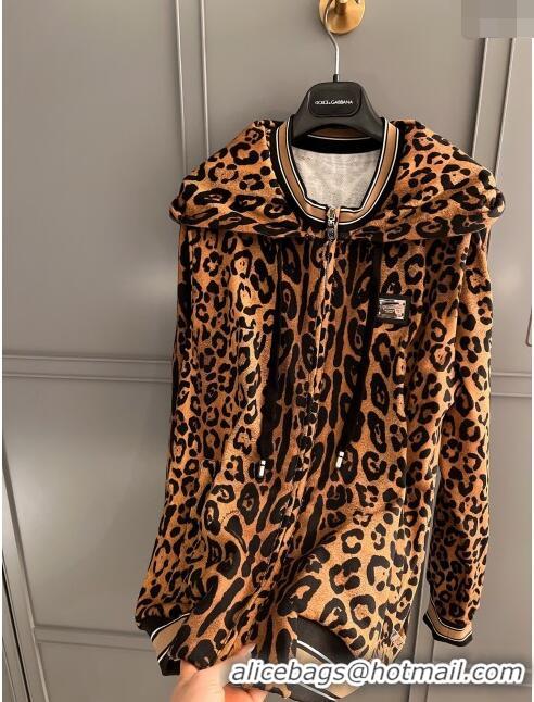 ​Best Price Dolce & Gabbana Leopard Cotton Jacket DG032707 2024