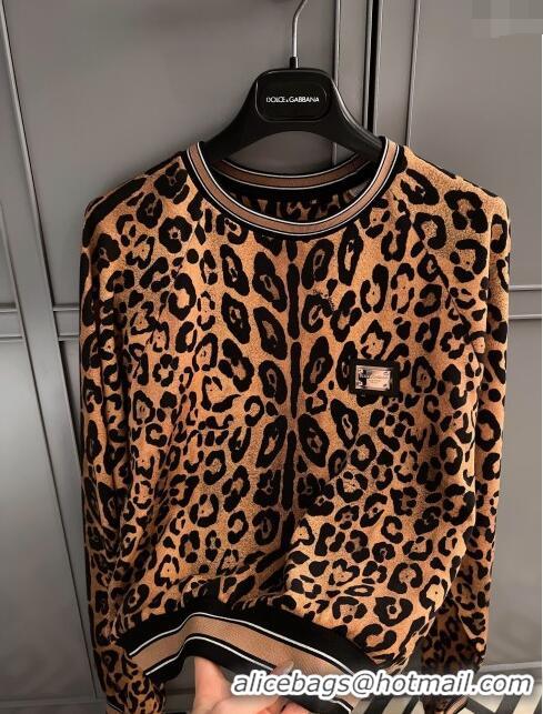 Buy Cheap Dolce & Gabbana Leopard Cotton Sweatershirt DG032708 2024