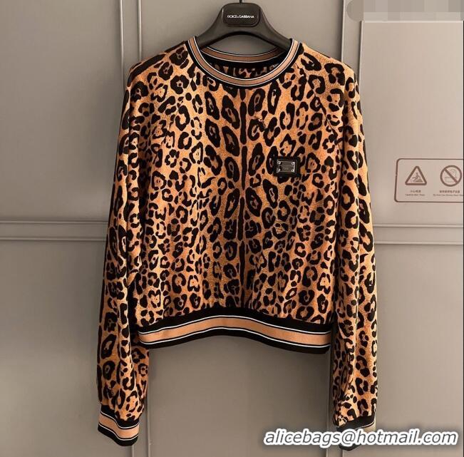 Buy Cheap Dolce & Gabbana Leopard Cotton Sweatershirt DG032708 2024