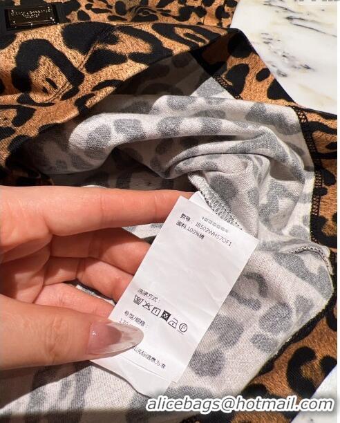 ​Reasonable Price Dolce & Gabbana Leopard Cotton T-shirt DG032709 2024