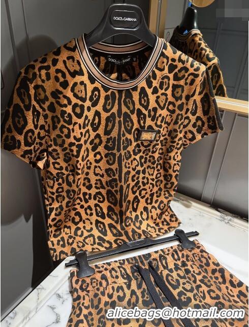 ​Reasonable Price Dolce & Gabbana Leopard Cotton T-shirt DG032709 2024