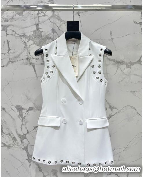 Famous Brand Alexander McQueen Vest AM032714 White 2024