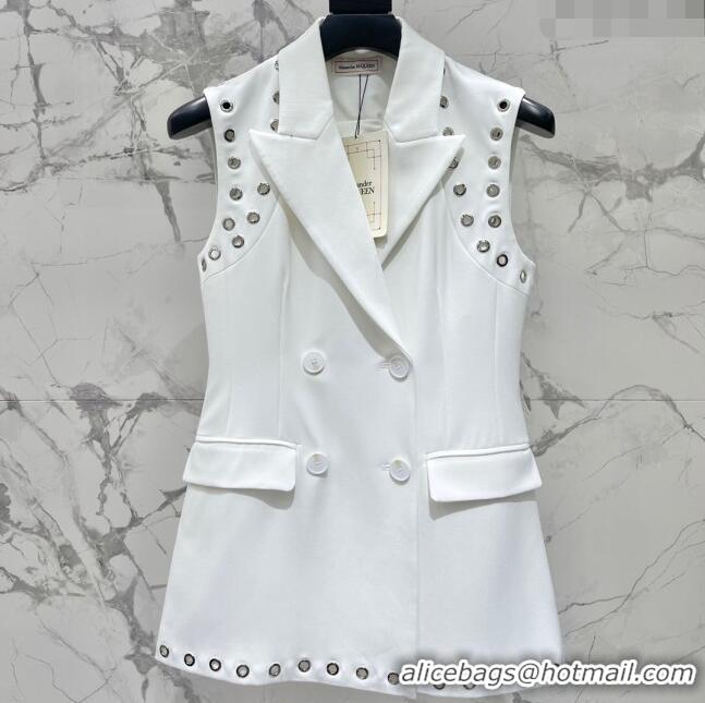 Famous Brand Alexander McQueen Vest AM032714 White 2024