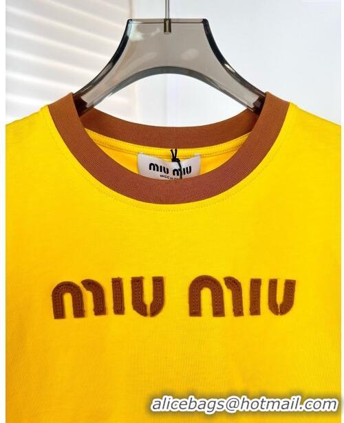 Trendy Design Miu Miu Cotton Short Vest M032717 Yellow 2024