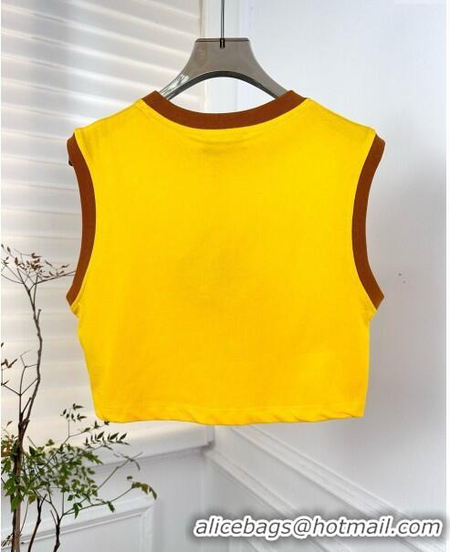 Trendy Design Miu Miu Cotton Short Vest M032717 Yellow 2024