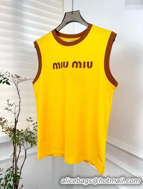 Promotional Miu Miu Cotton Vest M032716 Yellow 2024