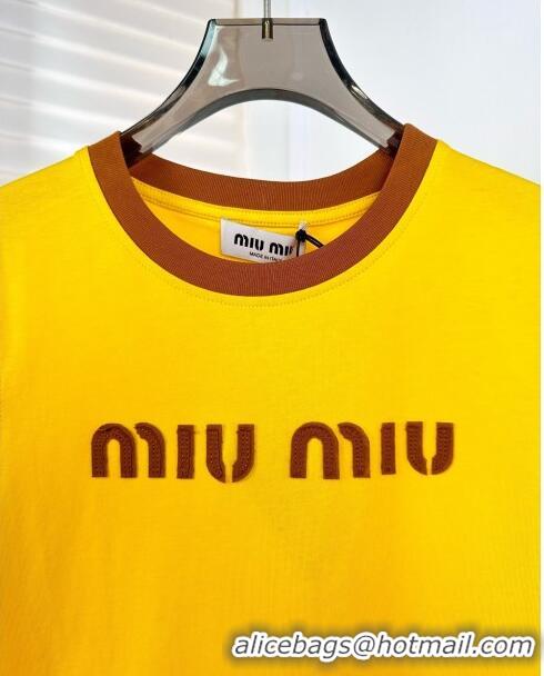 Promotional Miu Miu Cotton Vest M032716 Yellow 2024