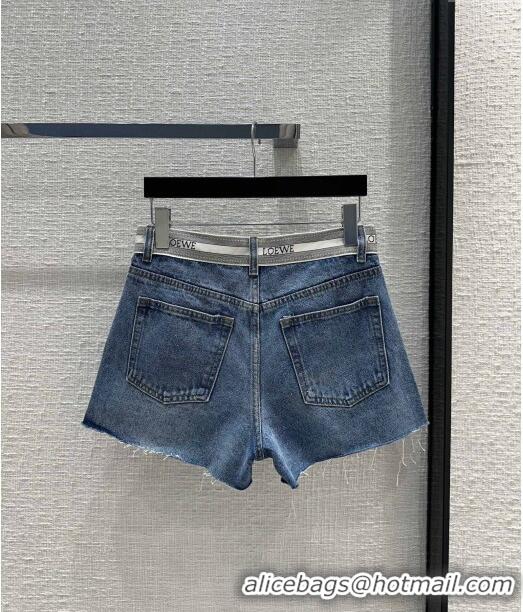 Promotional Loewe Denim Shorts L032725 Blue 2024