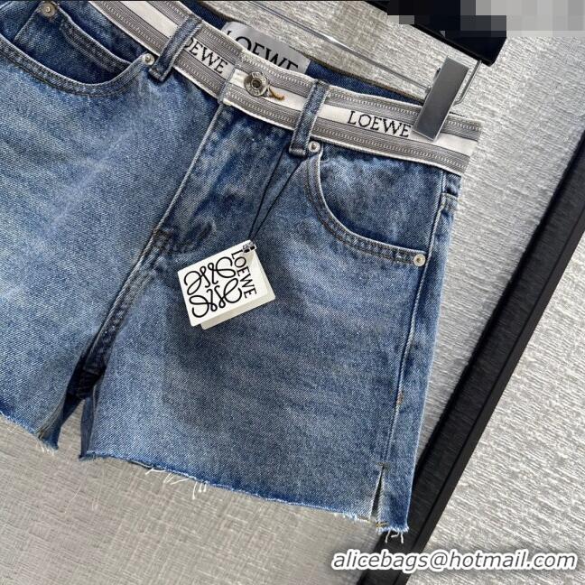 Promotional Loewe Denim Shorts L032725 Blue 2024