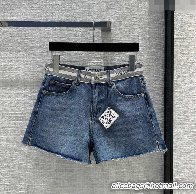 Promotional Loewe Denim Shorts L032725 Blue 2024