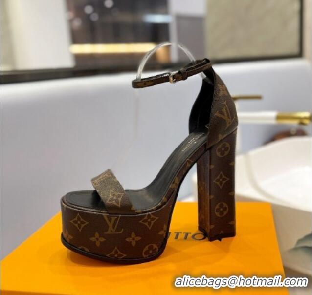 Top Grade Louis Vuitton Fame Platform Sandal 14.5cm in Monogram Canvas 321042