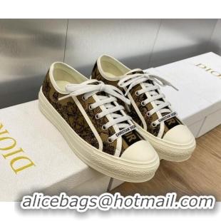 Top Design Dior Walk'n'DiorSneakers in Embroidered Cotton Beige 226003