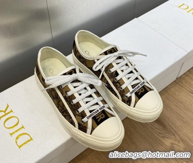 Top Design Dior Walk'n'DiorSneakers in Embroidered Cotton Beige 226003