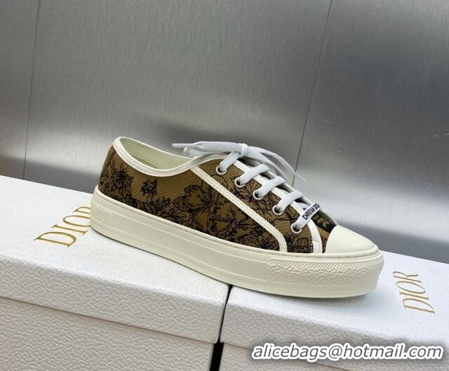 Top Design Dior Walk'n'DiorSneakers in Embroidered Cotton Beige 226003