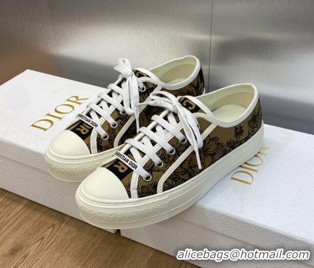 Top Design Dior Walk'n'DiorSneakers in Embroidered Cotton Beige 226003