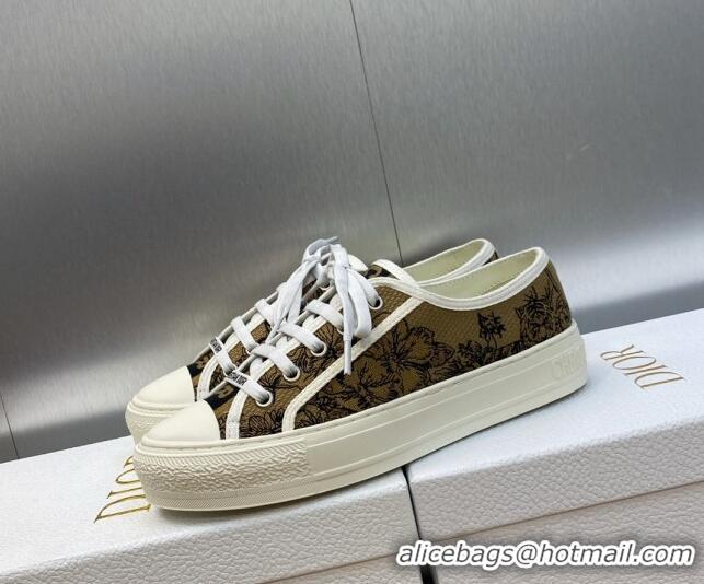 Top Design Dior Walk'n'DiorSneakers in Embroidered Cotton Beige 226003