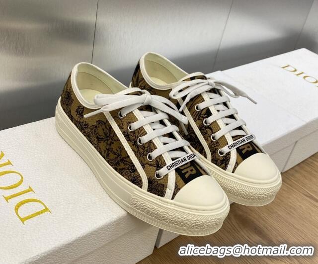 Top Design Dior Walk'n'DiorSneakers in Embroidered Cotton Beige 226003