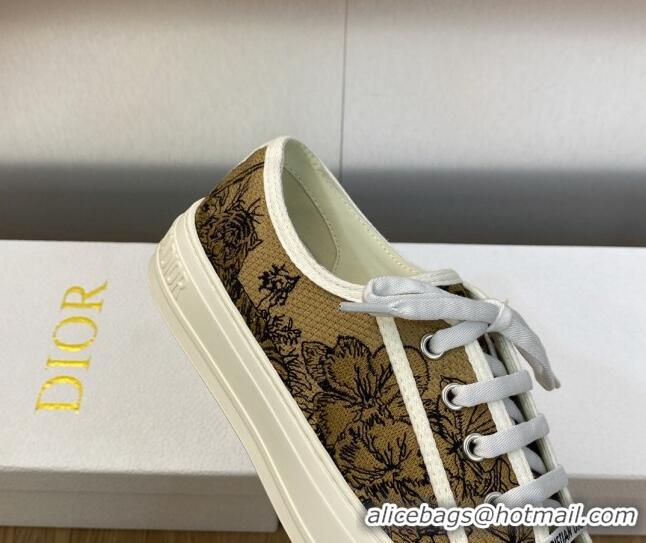 Top Design Dior Walk'n'DiorSneakers in Embroidered Cotton Beige 226003