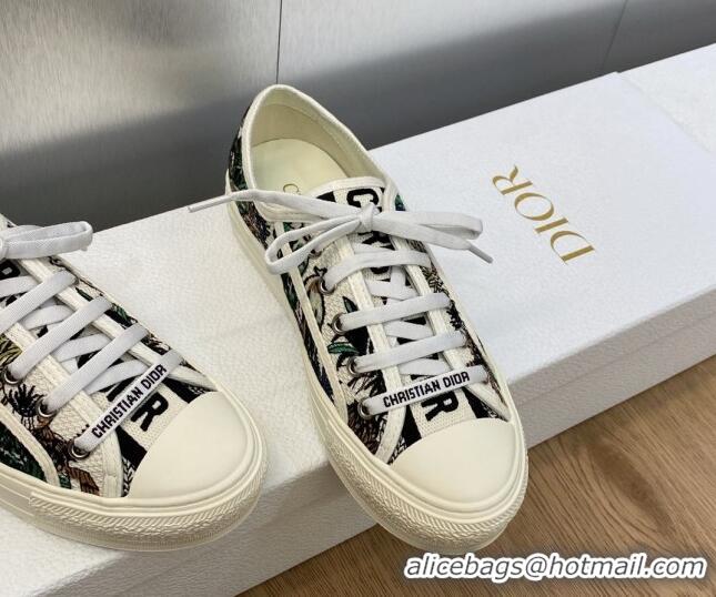 Good Quality Dior Walk'n'Dior Sneakers in Tiger Embroidered Cotton 226005