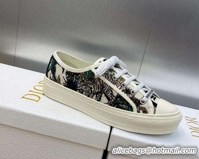 Good Quality Dior Walk'n'Dior Sneakers in Tiger Embroidered Cotton 226005