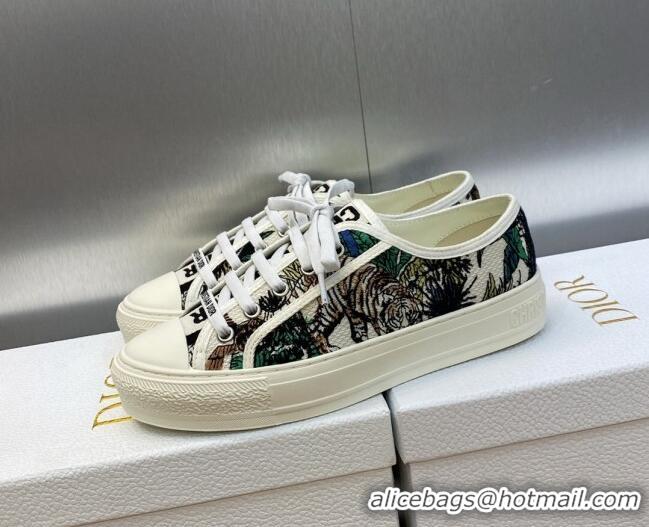 Good Quality Dior Walk'n'Dior Sneakers in Tiger Embroidered Cotton 226005