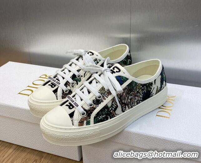 Good Quality Dior Walk'n'Dior Sneakers in Tiger Embroidered Cotton 226005