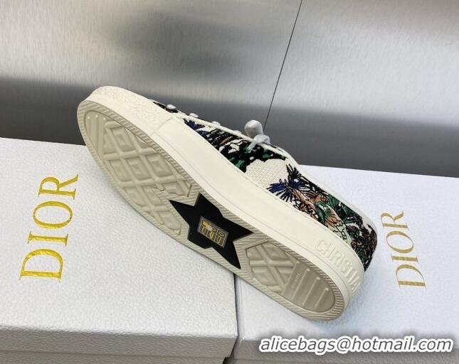 Good Quality Dior Walk'n'Dior Sneakers in Tiger Embroidered Cotton 226005