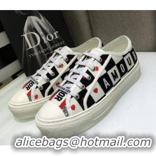 Good Product Dior Walk'n'Dior Sneakers in Heart Check Embroidered Cotton 226022