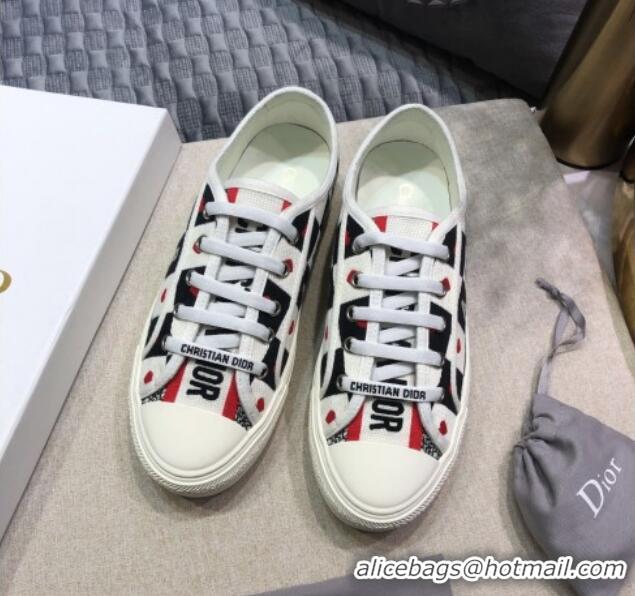 Good Product Dior Walk'n'Dior Sneakers in Heart Check Embroidered Cotton 226022