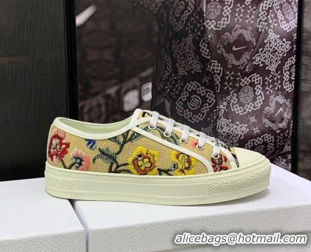 Purchase Dior Walk'n'Dior Sneakers in Embroidered Cotton Beige 226009