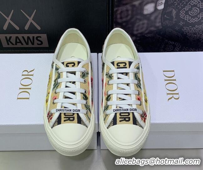 Purchase Dior Walk'n'Dior Sneakers in Embroidered Cotton Beige 226009