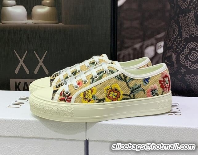 Purchase Dior Walk'n'Dior Sneakers in Embroidered Cotton Beige 226009