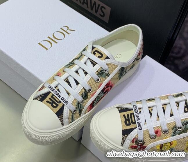 Purchase Dior Walk'n'Dior Sneakers in Embroidered Cotton Beige 226009