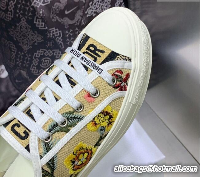 Purchase Dior Walk'n'Dior Sneakers in Embroidered Cotton Beige 226009