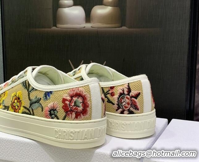 Purchase Dior Walk'n'Dior Sneakers in Embroidered Cotton Beige 226009